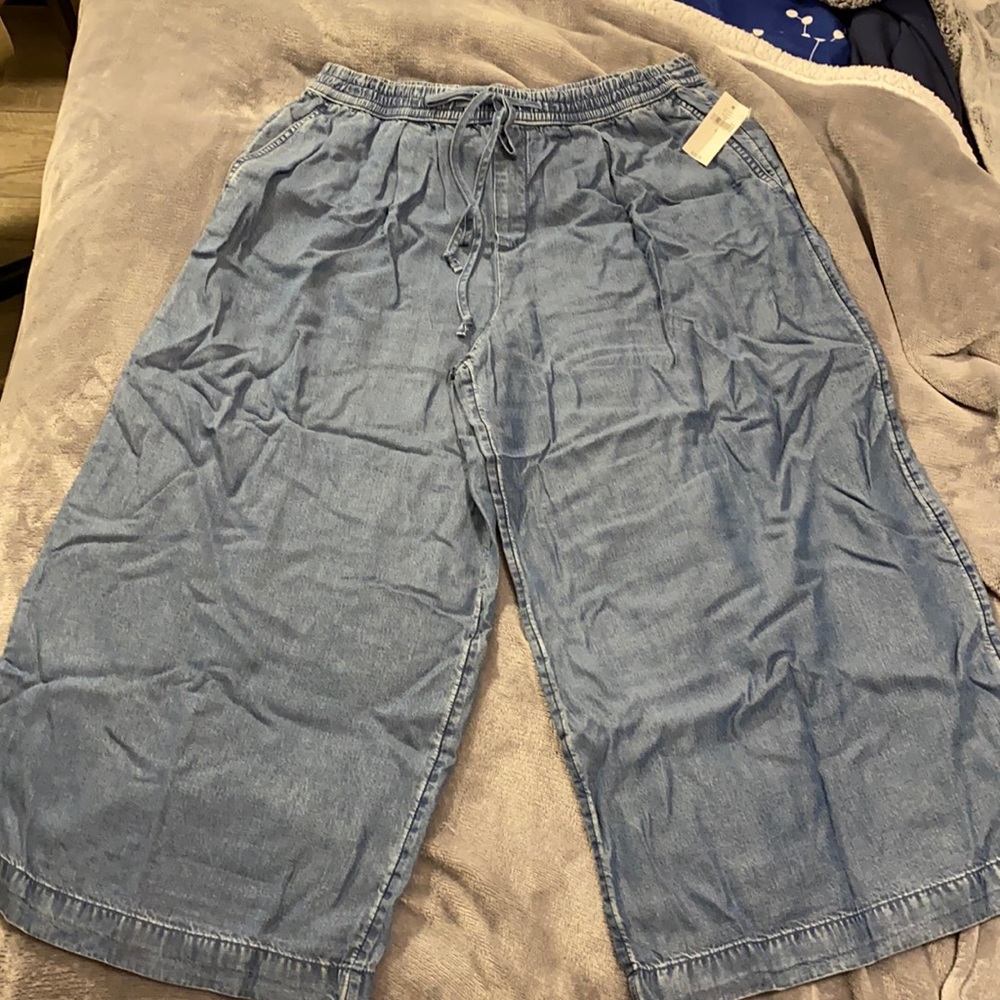 NWT Gap Wide Leg Fake Denim Pants